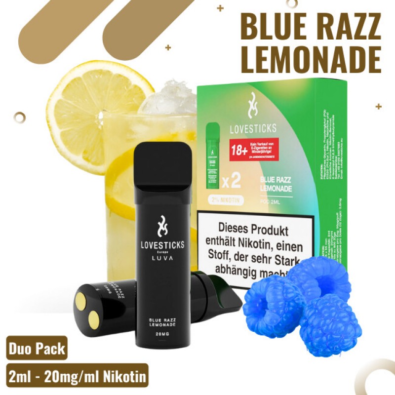 Lovestick Luva Pods - Blue Razz Lemonade - 2er Pac...