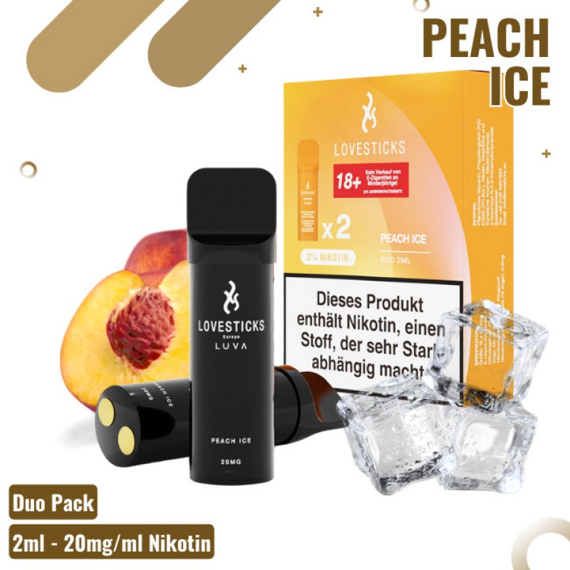 Lovestick Luva Pods - Peach Ice - 2er Pack - 20mg/...