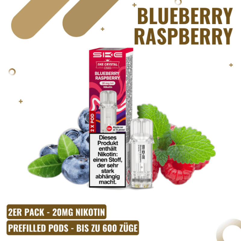 SKE Crystal Plus PODS - Blueberry Raspberry - 2er ...