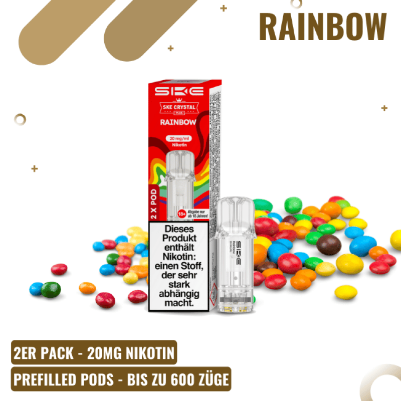 SKE Crystal Plus PODS - Rainbow - 2er Pack - 20mg/...